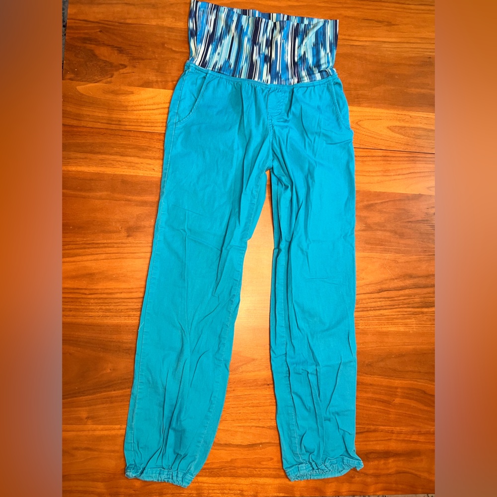 Prana Blue and White Patterned Top